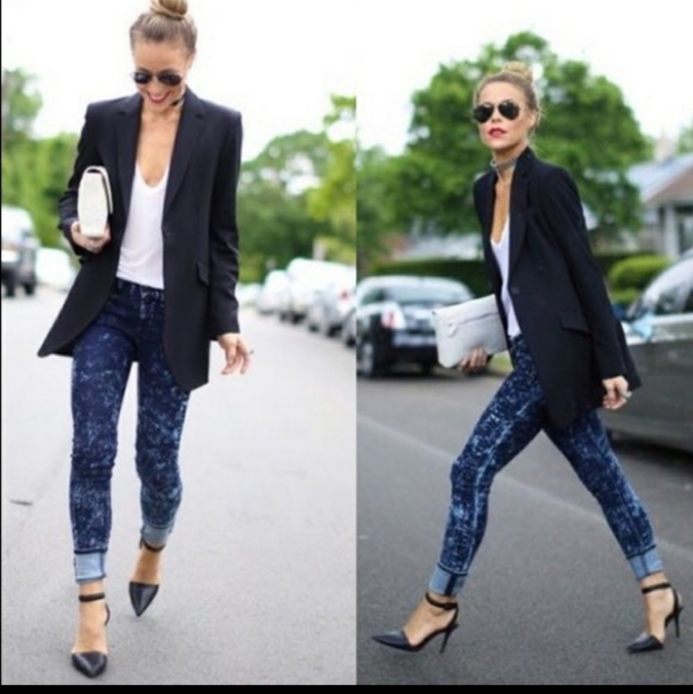 Acid wash skinny jeans